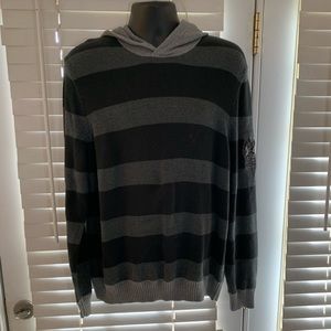 Express Black Stripped Hoodie